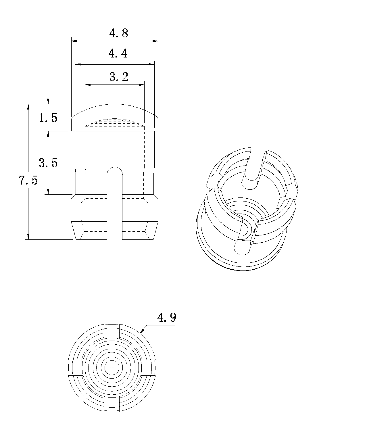 旋鈕|一體化卡塊|旋鈕鋁制|開關|按鍵|PEEK螺絲|PEI螺絲